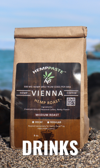 hemp coffee on the beach